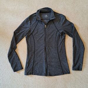 Tuff Athletics Zip Front Active Jacket Grey  Medium Activewear Top Long Sleeved